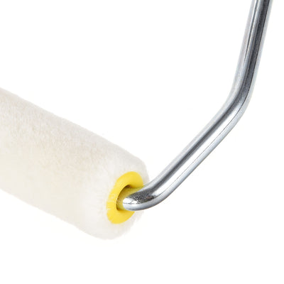 Harfington 5xWool Paint Roller Brush 4 Inch 10cm for Household Painting Treatment w 1xHandle and Tray