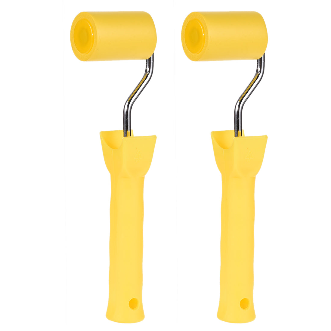 Harfington Nitrile Rubber Paint Roller Brush 2 Inch 5cm for Household Wall Painting Treatment with Plastic Handle 2pcs