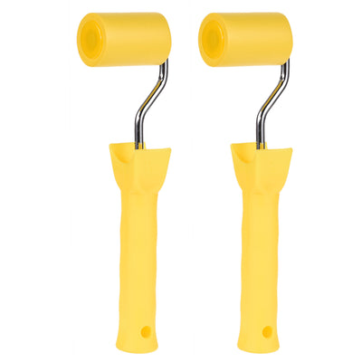 Harfington Nitrile Rubber Paint Roller Brush 2 Inch 5cm for Household Wall Painting Treatment with Plastic Handle 2pcs