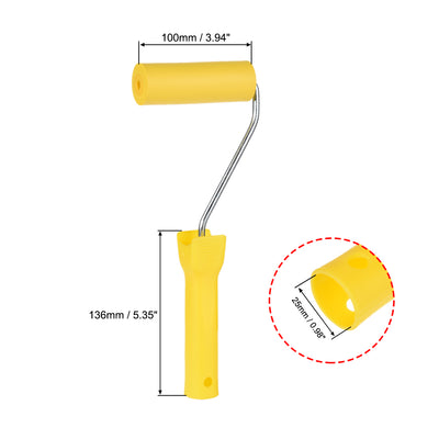 Harfington Nitrile Rubber Paint Roller Brush 4 Inch 10cm for Household Wall Painting Treatment with Plastic Handle