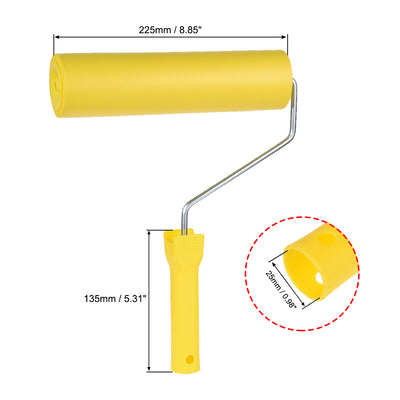 Harfington Nitrile Rubber Paint Roller Brush 9 Inch 225mm for Household Wall Painting Treatment with Plastic Handle