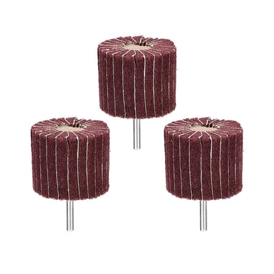 Harfington 6mm Shank Mounted Flap Wheels Buffing Polishing Wheels 3pcs