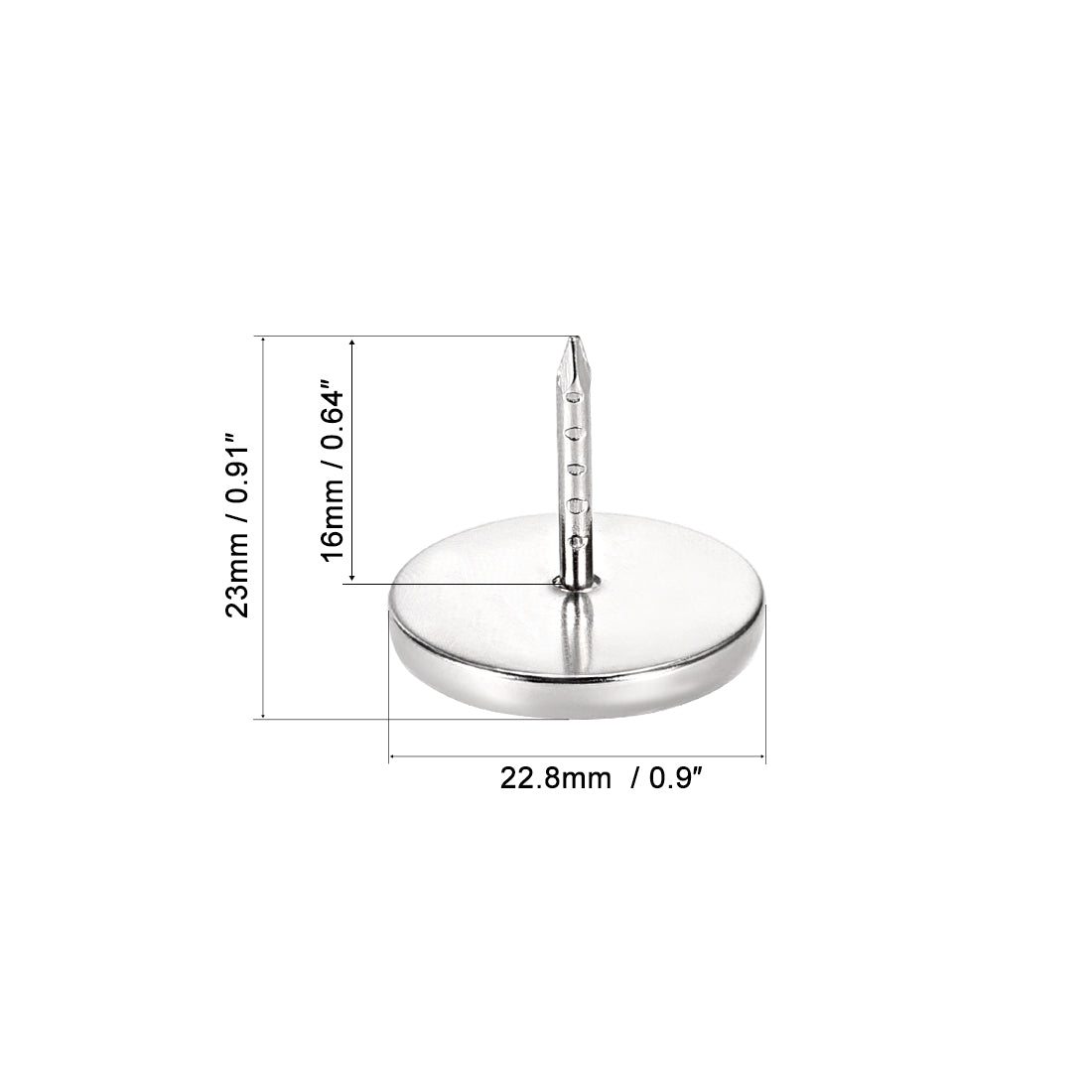 Harfington Crystal Upholstery Nails Furniture Tacks 22.8mm Dia Head 16mm Length Shank , 20 Pcs
