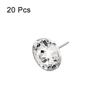 Harfington Crystal Upholstery Nails Furniture Tacks 25mm Dia Head 21mm Length Shank , 20 Pcs