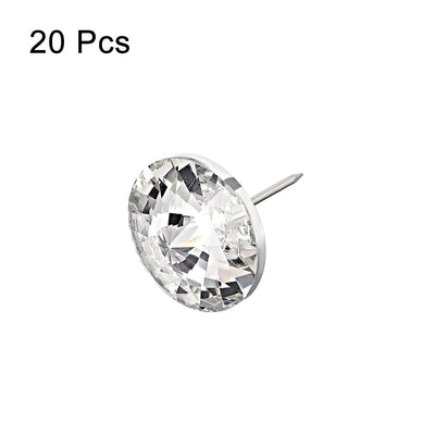 Harfington Crystal Upholstery Nails Furniture Tacks 30mm Dia Head 20mm Length Shank , 20 Pcs