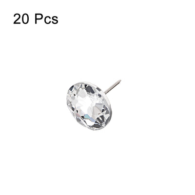 Harfington Crystal Upholstery Nails Furniture Tacks 20mm Dia Head 32mm Total Length , 20 Pcs