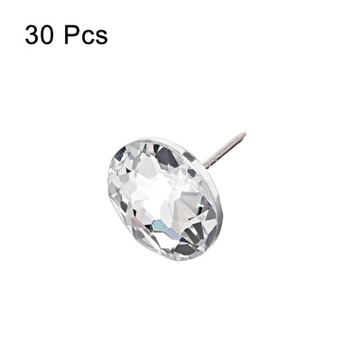 Harfington Crystal Upholstery Nails Furniture Tacks 30mm Dia Head 36mm Total Length , 30 Pcs