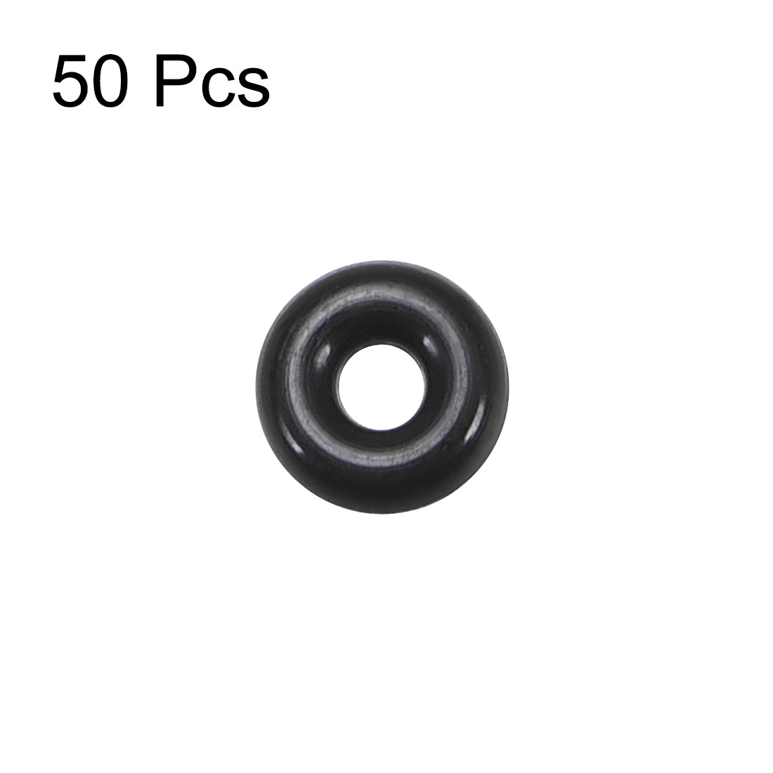 Harfington Fluorine Rubber O Rings, 3.1mm Width, Seal Gasket Black 50 Pcs