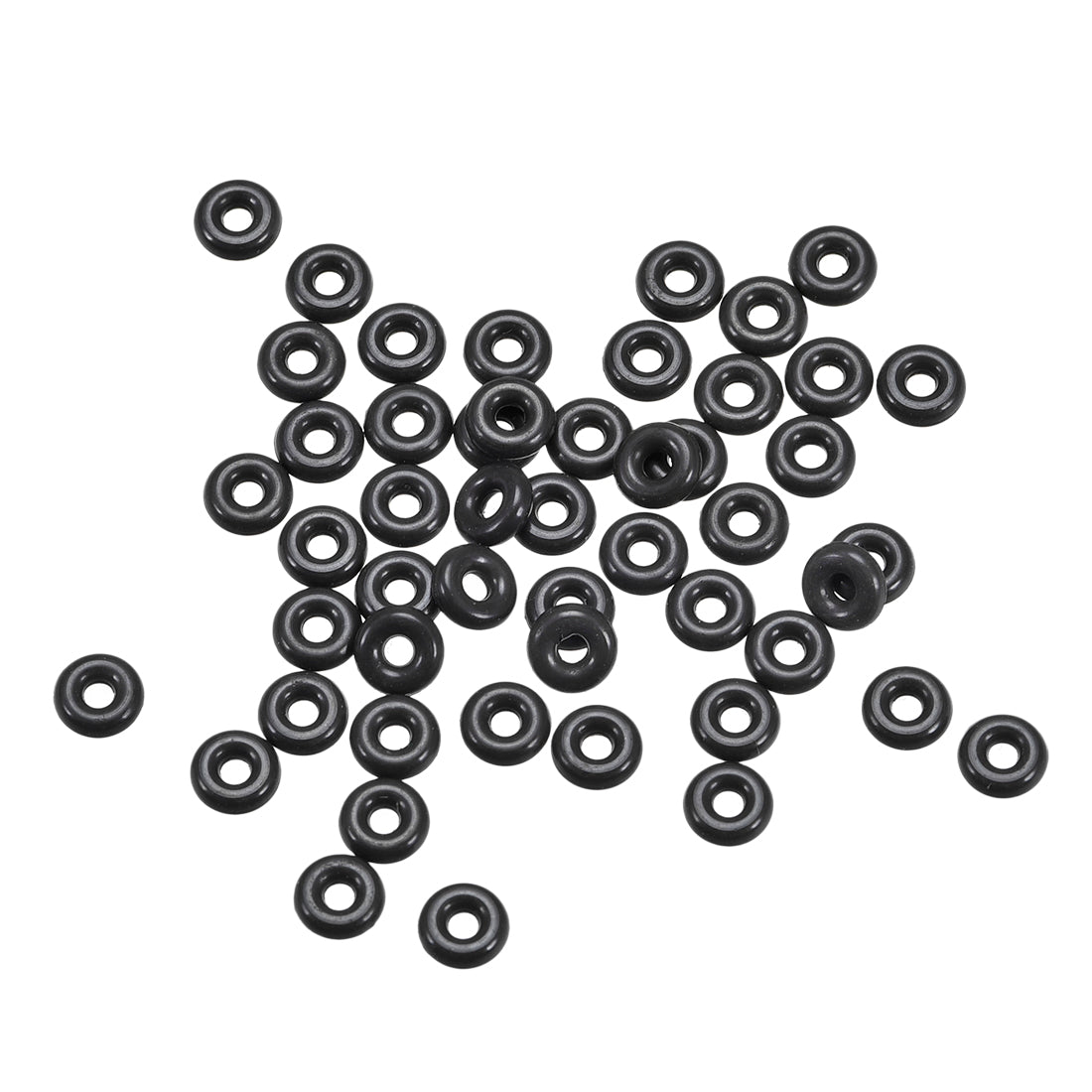 Harfington Fluorine Rubber O Rings, 3.1mm Width, Seal Gasket Black 50 Pcs