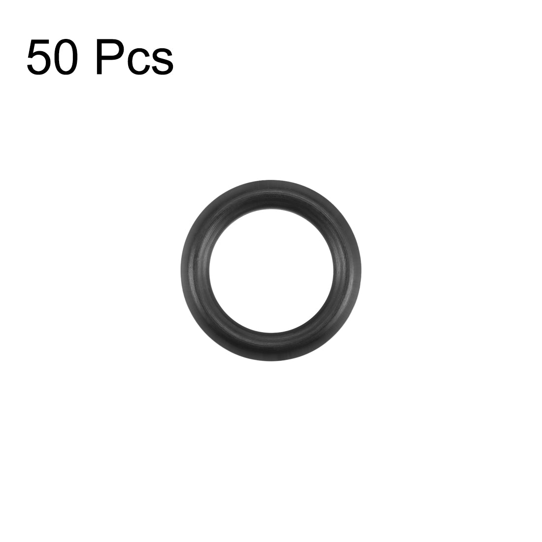 Harfington Fluorine Rubber O Rings, 3.1mm Width, Seal Gasket Black 50 Pcs