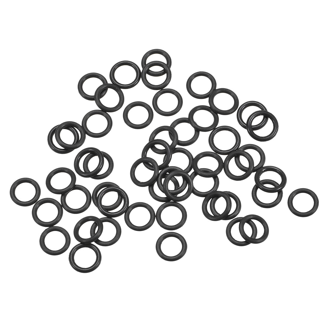 Harfington Fluorine Rubber O Rings, 3.1mm Width, Seal Gasket Black 50 Pcs