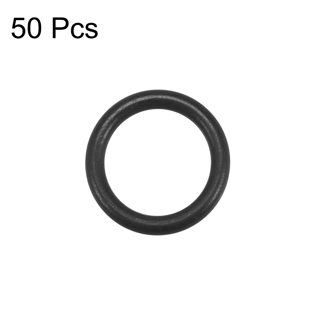 Harfington Fluorine Rubber O Rings, 3.1mm Width, Seal Gasket Black 50 Pcs