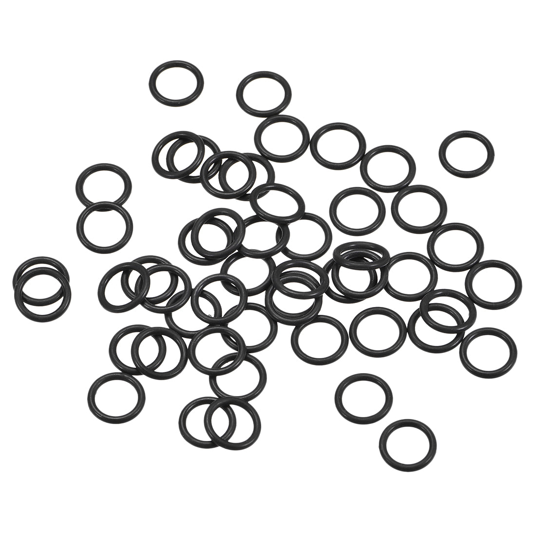 Harfington Fluorine Rubber O Rings, 3.1mm Width, Seal Gasket Black 50 Pcs