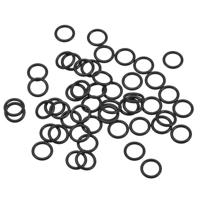 Harfington Fluorine Rubber O Rings, 3.1mm Width, Seal Gasket Black 50 Pcs