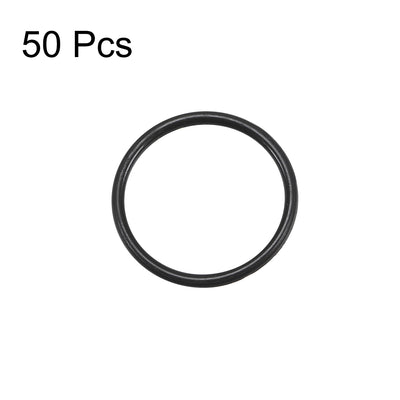 Harfington Fluorine Rubber O Rings, 3.1mm Width, Seal Gasket Black 50 Pcs