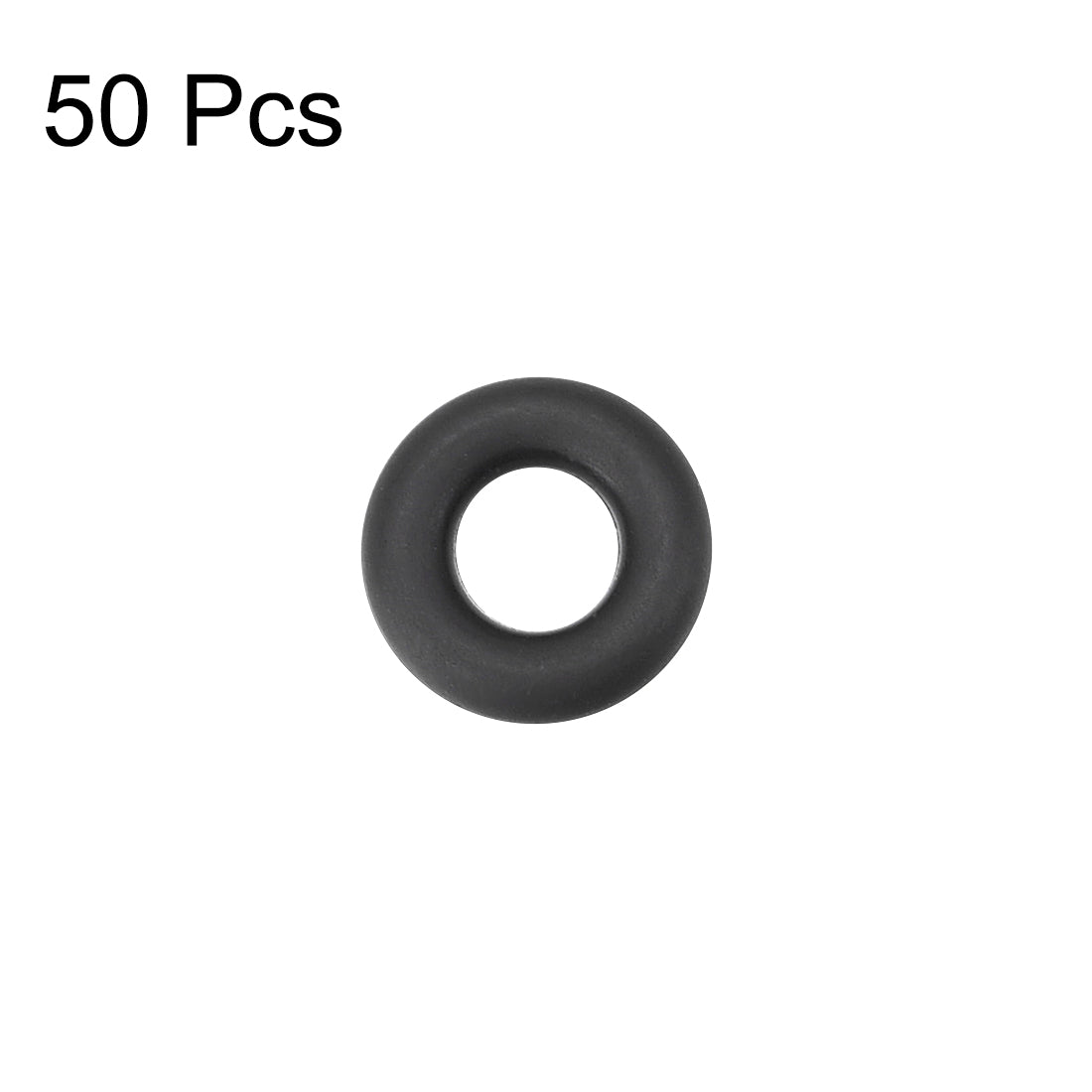 Harfington Fluorine Rubber O Rings, 3.1mm Width, Seal Gasket Black 50 Pcs