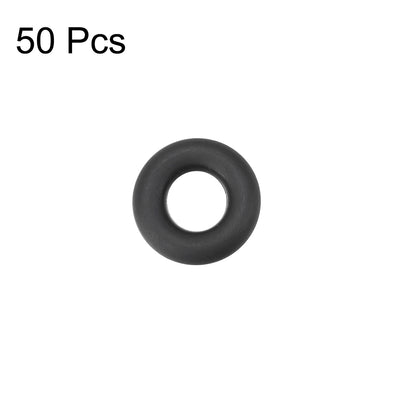 Harfington Fluorine Rubber O Rings, 3.1mm Width, Seal Gasket Black 50 Pcs