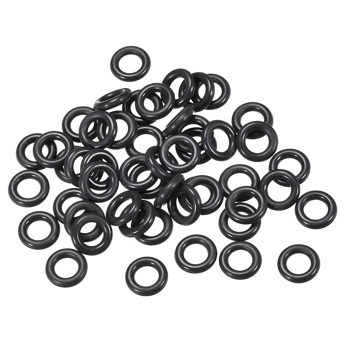 Harfington Fluorine Rubber O Rings, 3.1mm Width, Seal Gasket Black 50 Pcs