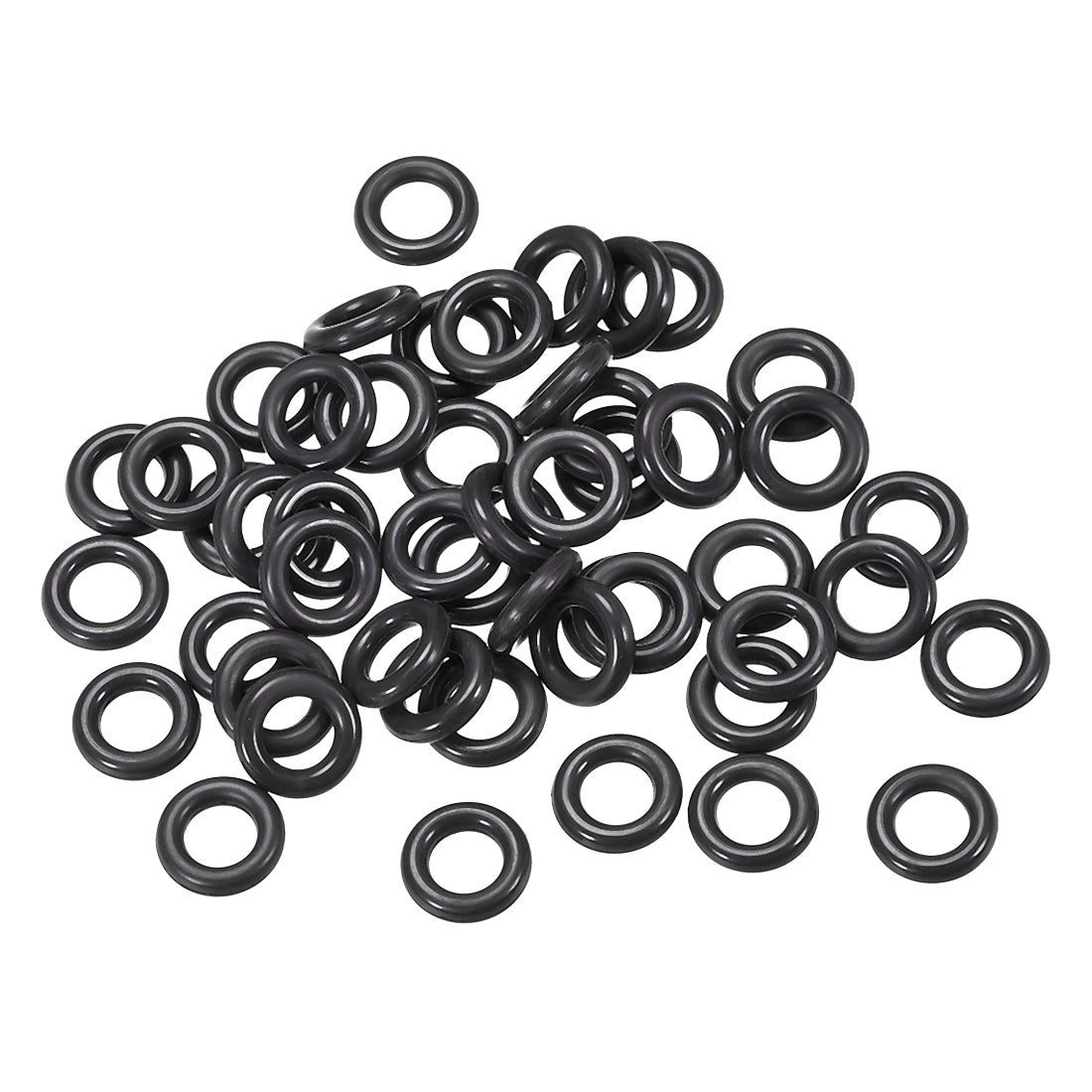 Harfington Fluorine Rubber O Rings, 3.1mm Width, Seal Gasket Black 50 Pcs