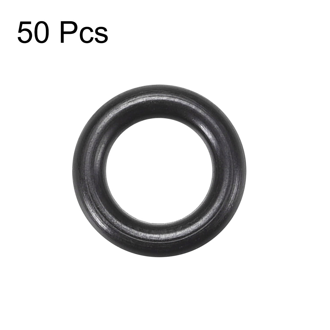 Harfington Fluorine Rubber O Rings, 3.1mm Width, Seal Gasket Black 50 Pcs