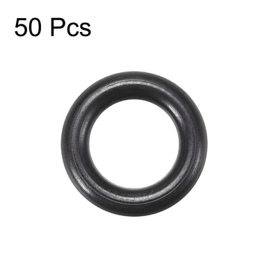 Harfington Fluorine Rubber O Rings, 3.1mm Width, Seal Gasket Black 50 Pcs