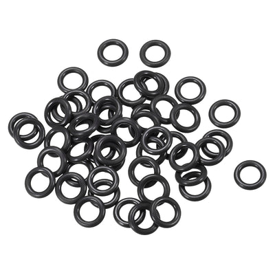 Harfington Fluorine Rubber O Rings, 3.1mm Width, Seal Gasket Black 50 Pcs