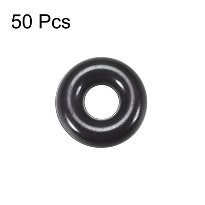 Harfington Fluorine Rubber O Rings, 3.1mm Width, Seal Gasket Black 50 Pcs