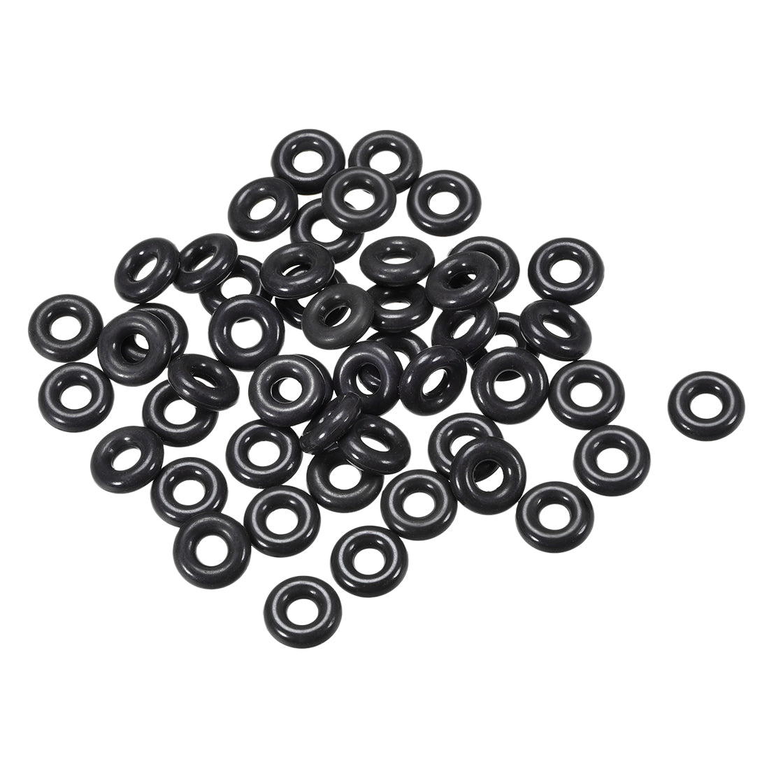 Harfington Fluorine Rubber O Rings, 3.1mm Width, Seal Gasket Black 50 Pcs