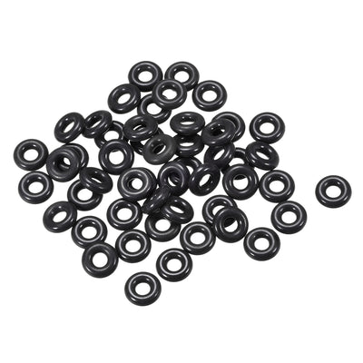 Harfington Fluorine Rubber O Rings, 3.1mm Width, Seal Gasket Black 50 Pcs