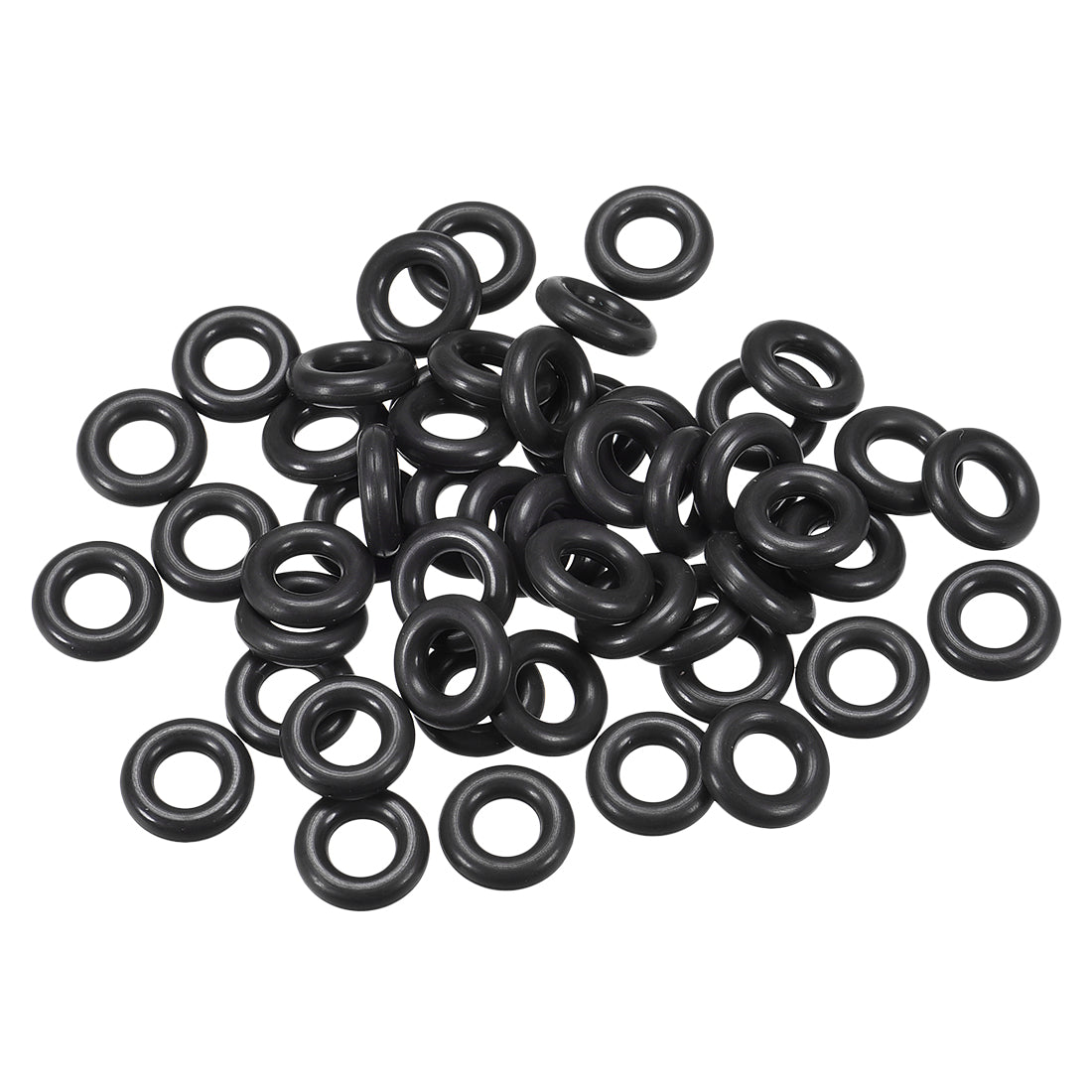 Harfington Fluorine Rubber O Rings, 3.1mm Width, Seal Gasket Black 50 Pcs