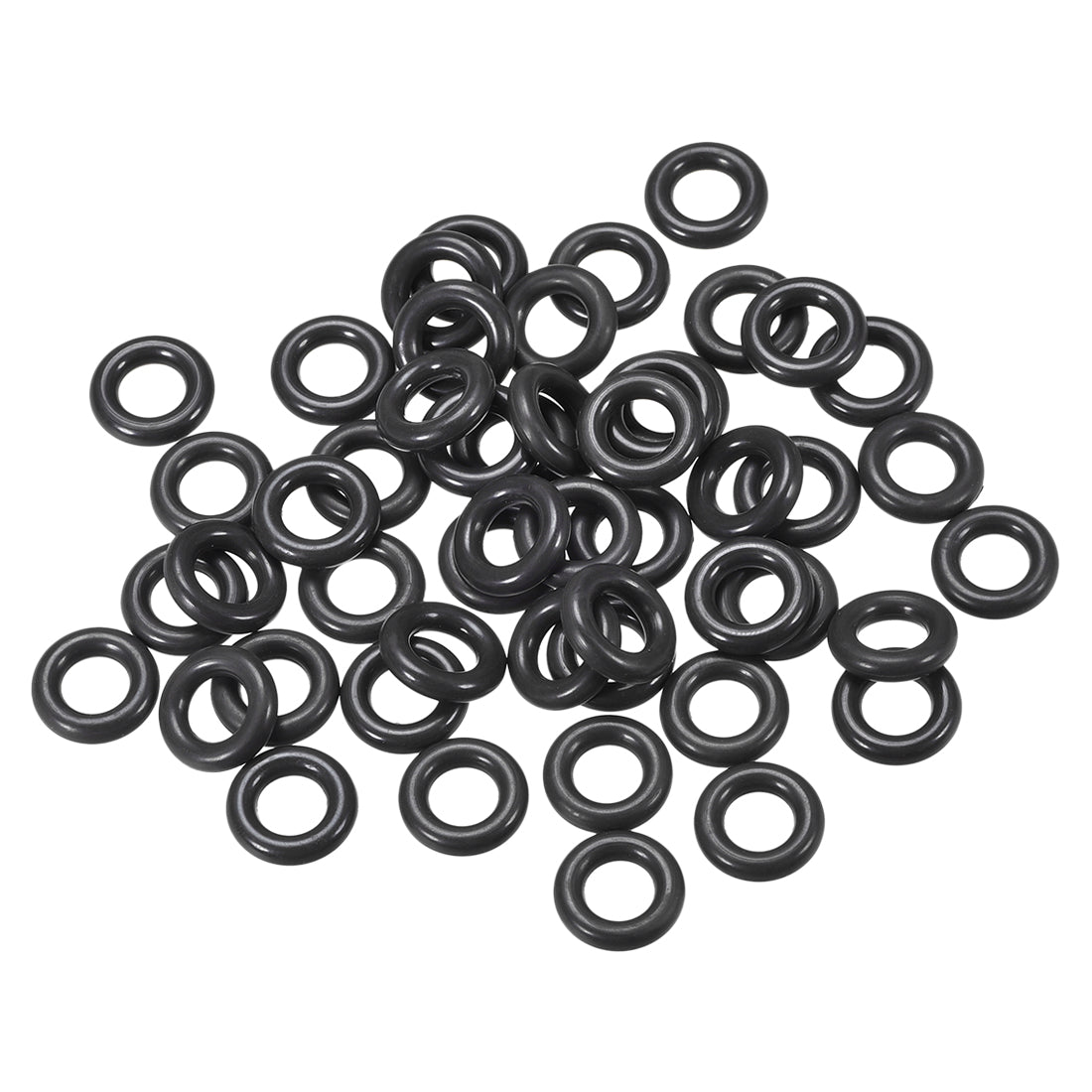 Harfington Fluorine Rubber O Rings, 3.1mm Width, Seal Gasket Black 50 Pcs