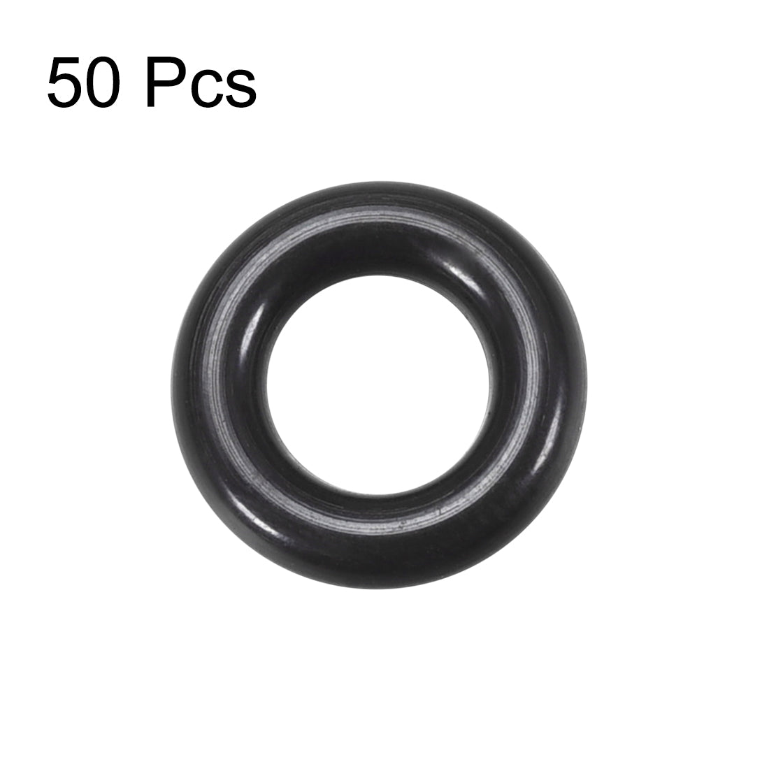 Harfington Fluorine Rubber O Rings, 3.1mm Width, Seal Gasket Black 50 Pcs