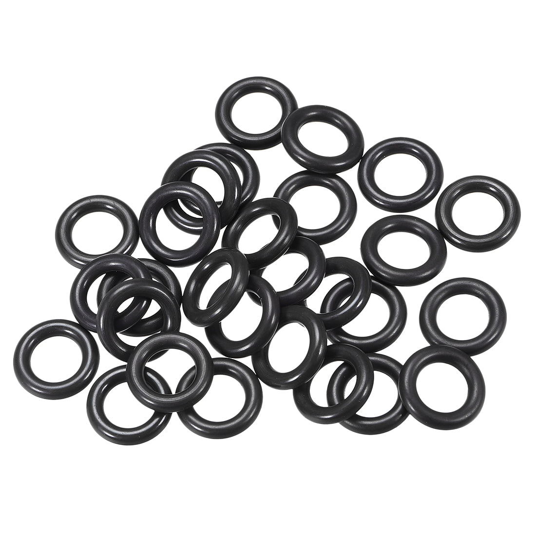 Harfington Fluorine Rubber O Rings Seal Gasket Black 25Pcs