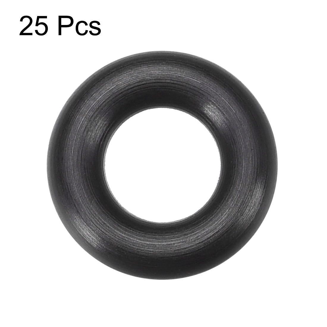 Harfington Fluorine Rubber O Rings, 3.5mm Width, Seal Gasket Black 25 Pieces
