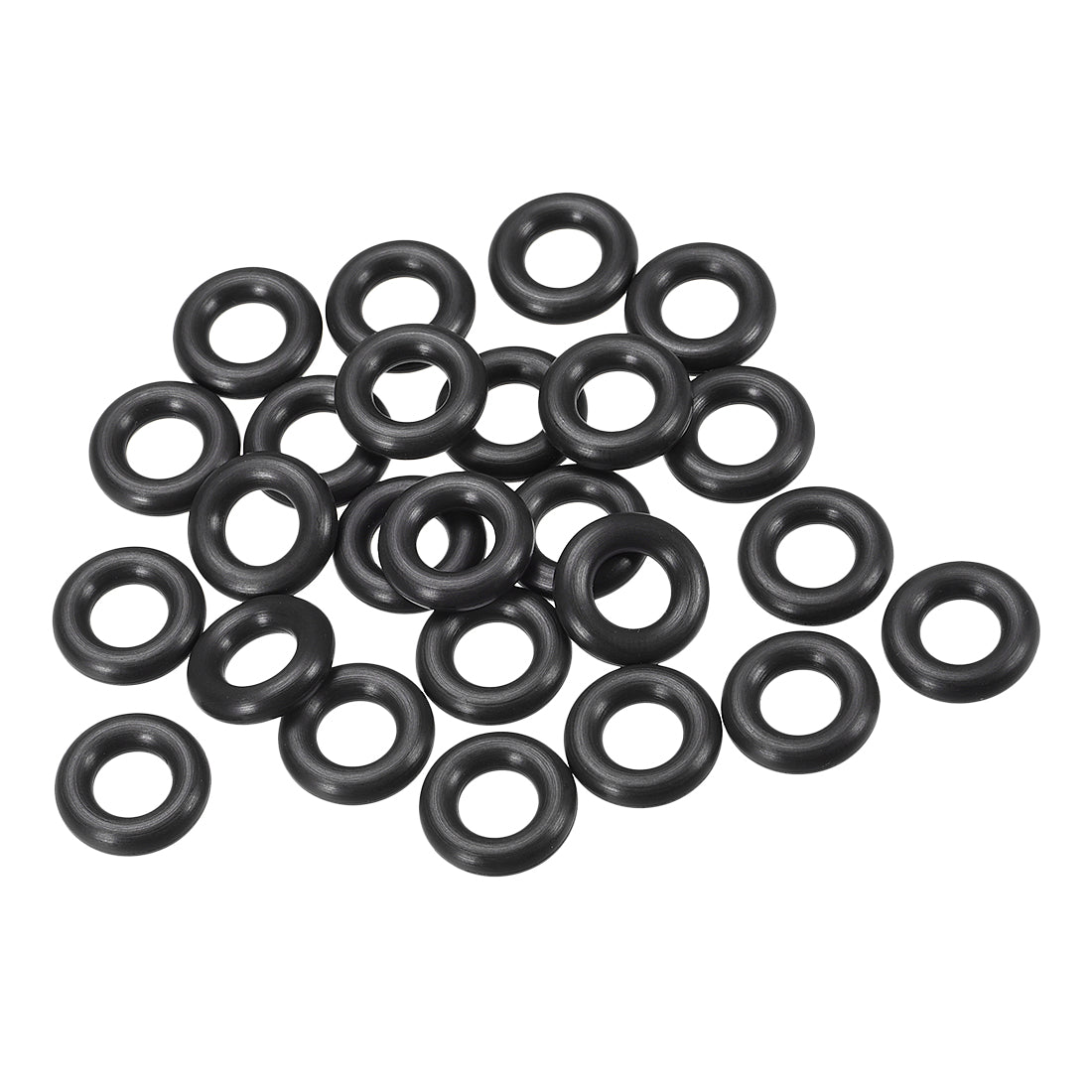 Harfington Fluorine Rubber O Rings, 3.5mm Width, Seal Gasket Black 25 Pieces