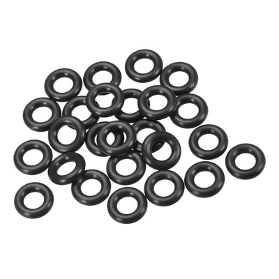 Harfington Fluorine Rubber O Rings, 3.5mm Width, Seal Gasket Black 25 Pieces