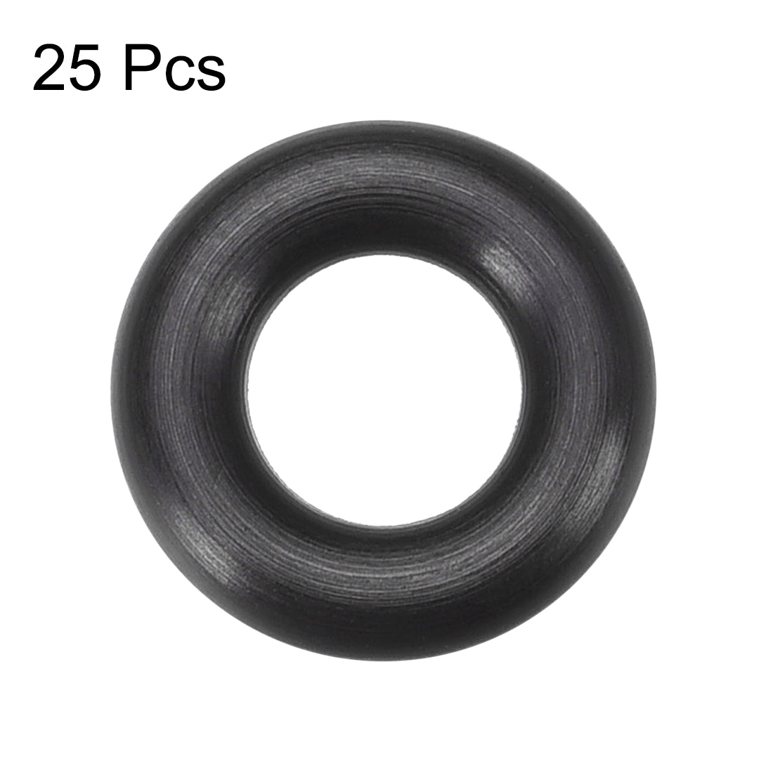 Harfington Fluorine Rubber O Rings, 3.5mm Width, Seal Gasket Black 25 Pieces