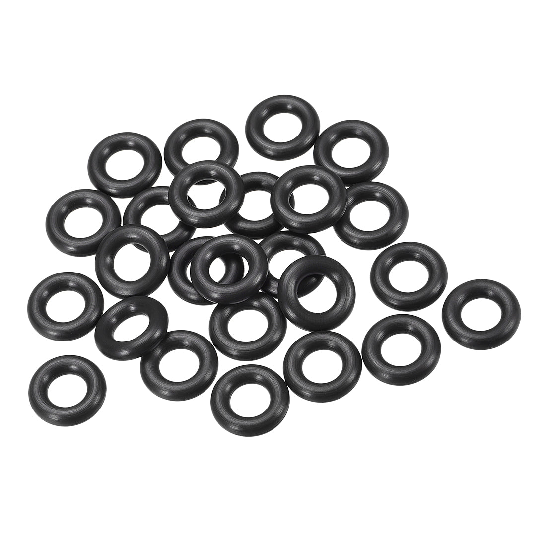 Harfington Fluorine Rubber O Rings, 3.5mm Width, Seal Gasket Black 25 Pieces