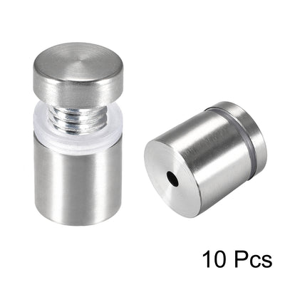 Harfington Glass Standoff Mount Stainless Steel Wall Standoff Holder Advertising Nails 25mm Dia 27mm Length with Mounting Screws , 10 Pcs