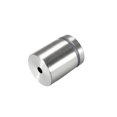 Harfington Glass Standoff Mount Stainless Steel Wall Standoff Holder Advertising Nails 25mm Dia 32mm Length with Mounting Screws , 6 Pcs