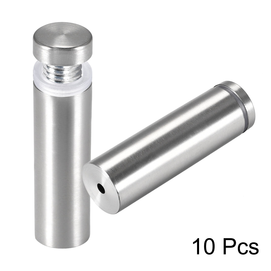 Harfington Glass Standoff Mount Stainless Steel Wall Standoff Holder Advertising Nails 25mm Dia 82mm Length with Mounting Screws , 4 Pcs