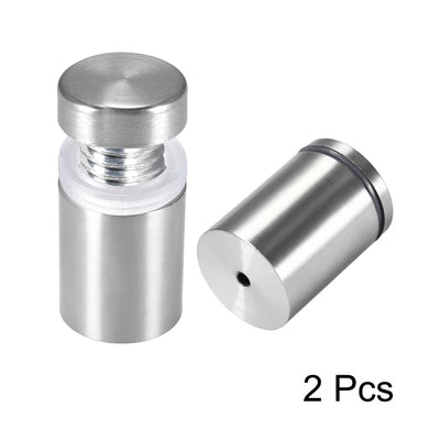 Harfington Glass Standoff Mount Stainless Steel Wall Standoff Holder Advertising Nails 38mm Dia 53mm Length with Mounting Screws , 2 Pcs