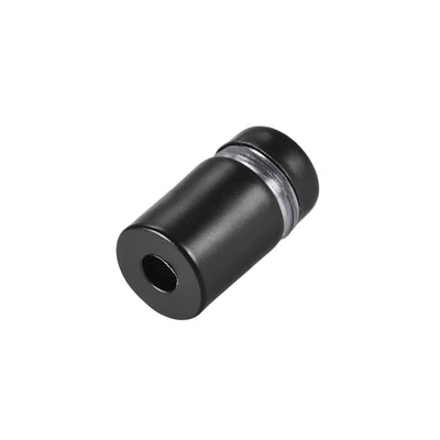 Harfington Glass Standoff Mount Stainless Steel Wall Standoff Holder Advertising Nails 12mm Dia 23mm Length Black with Screws , 4 Pcs