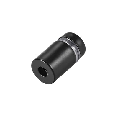 Harfington Glass Standoff Mount Stainless Steel Wall Standoff Holder Advertising Nails 12mm Dia 23mm Length Black with Screws , 6 Pcs