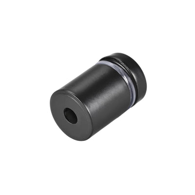 Harfington Glass Standoff Mount Stainless Steel Wall Standoff Holder Advertising Nails 16mm Dia 27mm Length Black with Screws , 4 Pcs