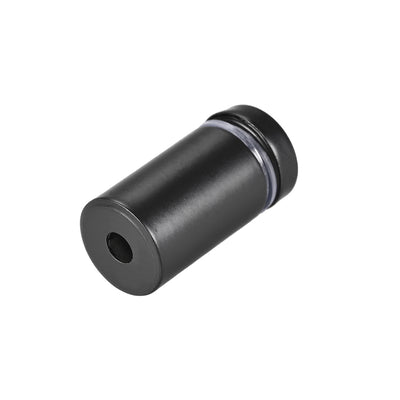 Harfington Glass Standoff Mount Stainless Steel Wall Standoff Holder Advertising Nails 16mm Dia 32mm Length Black with Screws , 4 Pcs