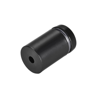 Harfington Glass Standoff Mount Stainless Steel Wall Standoff Holder Advertising Nails 19mm Dia 32mm Length Black with Screws , 4 Pcs