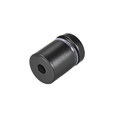 Harfington Glass Standoff Mount Stainless Steel Wall Standoff Holder Advertising Nails 25mm Dia 33mm Length Black with Screws , 6 Pcs