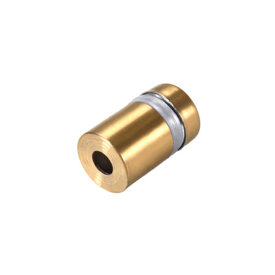 Harfington Glass Standoff Mount Stainless Steel Wall Standoff Holder Advertising Nails 16mm Dia 28mm Length Golden with Screws , 8 Pcs