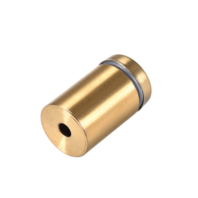 Harfington Glass Standoff Mount Stainless Steel Wall Standoff Holder Advertising Nails 19mm Dia 32mm Length Golden with Screws , 4 Pcs